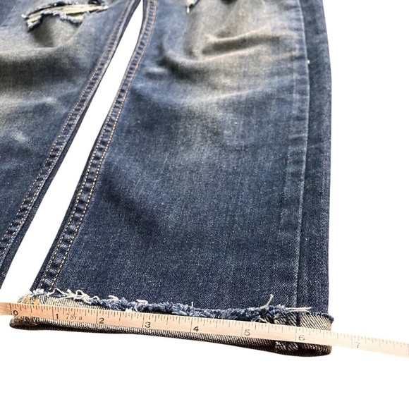 Levi’s 510 Skinny Jeans W31 Tag Actual 32x24.5 Cropped Dark Wash Rolled Hem - Picture 16 of 16